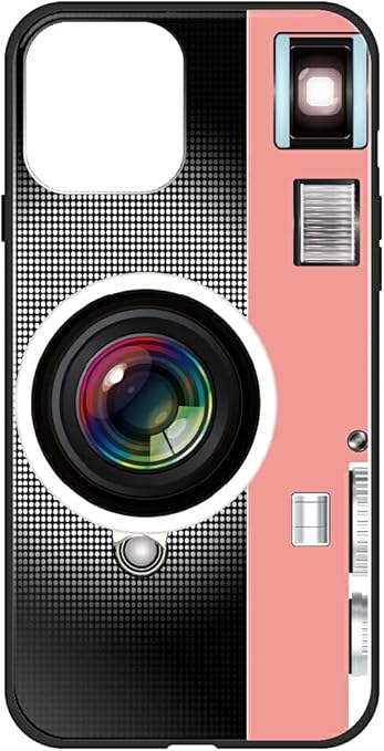 Amazon Iphone12mini ケース 背面 ガラスハイブリッドケース アイフォン12ミニ カバー スマホケース かわいい おしゃれ カメラ イラスト デザイン プリント 柄 7291 D ソフトピンク 背面カバー 9h硬度 強化ガラス Tpu バンパー 衝撃吸収 スマートフォン スマホカバー