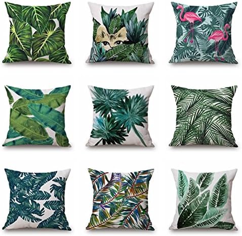 Cotton Linen Sofa pillows Home Decor Design Throw Pillow Case Cushion Covers9 pcs by MILIANG (J)