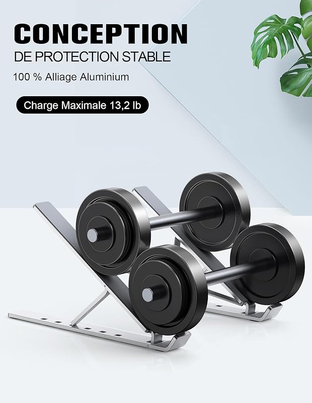 Support Ordinateur Portable, Support PC Portable Réglable 5 Niveaux