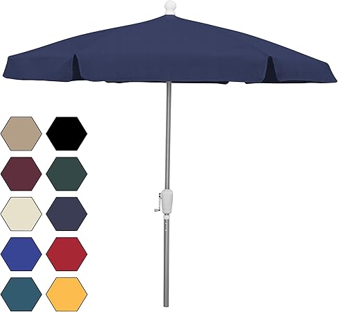 Amazon Com Fiberbuilt Umbrellas Az7gcra Navy Garden Patio Umbrella Navy Blue Garden Outdoor