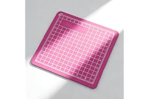 Mini Cutting Mat for Crafts, 8x8cm Portable Small Self-Healing Cut Mat with Non-Slip Backing & Grid, PVC Craft Cutting Board 