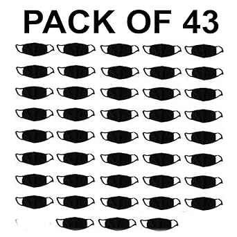 Bersache Cn95-1 Black Mouth Nose Cover Mask(pack of 43)