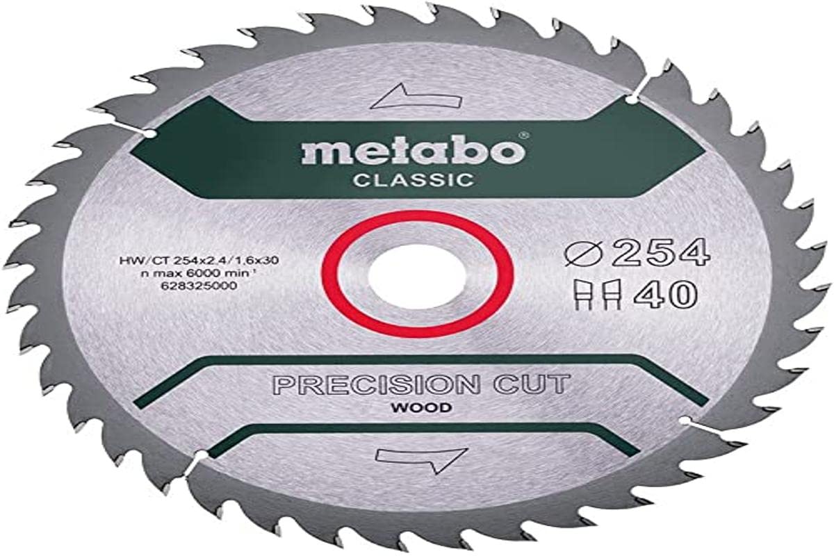 metabo 628325000 628325000-Hoja de Sierra PrecisionCutClassic 254x30 40WZ 20°, Colour