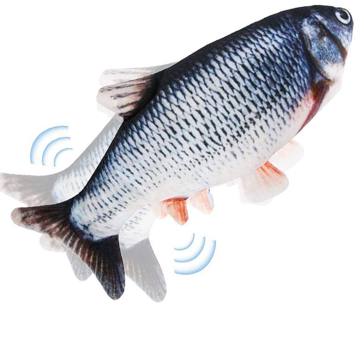 Nepfaivy Floppy Fish Cat Toy - Cat Toys for Indoor Cats, 11" Interactive Catnip Toys for Cats, Realistic Plush Simulation Moving Fish Cat Toy, Washable, Perfect for Kittens to Bite, Chew and Kick