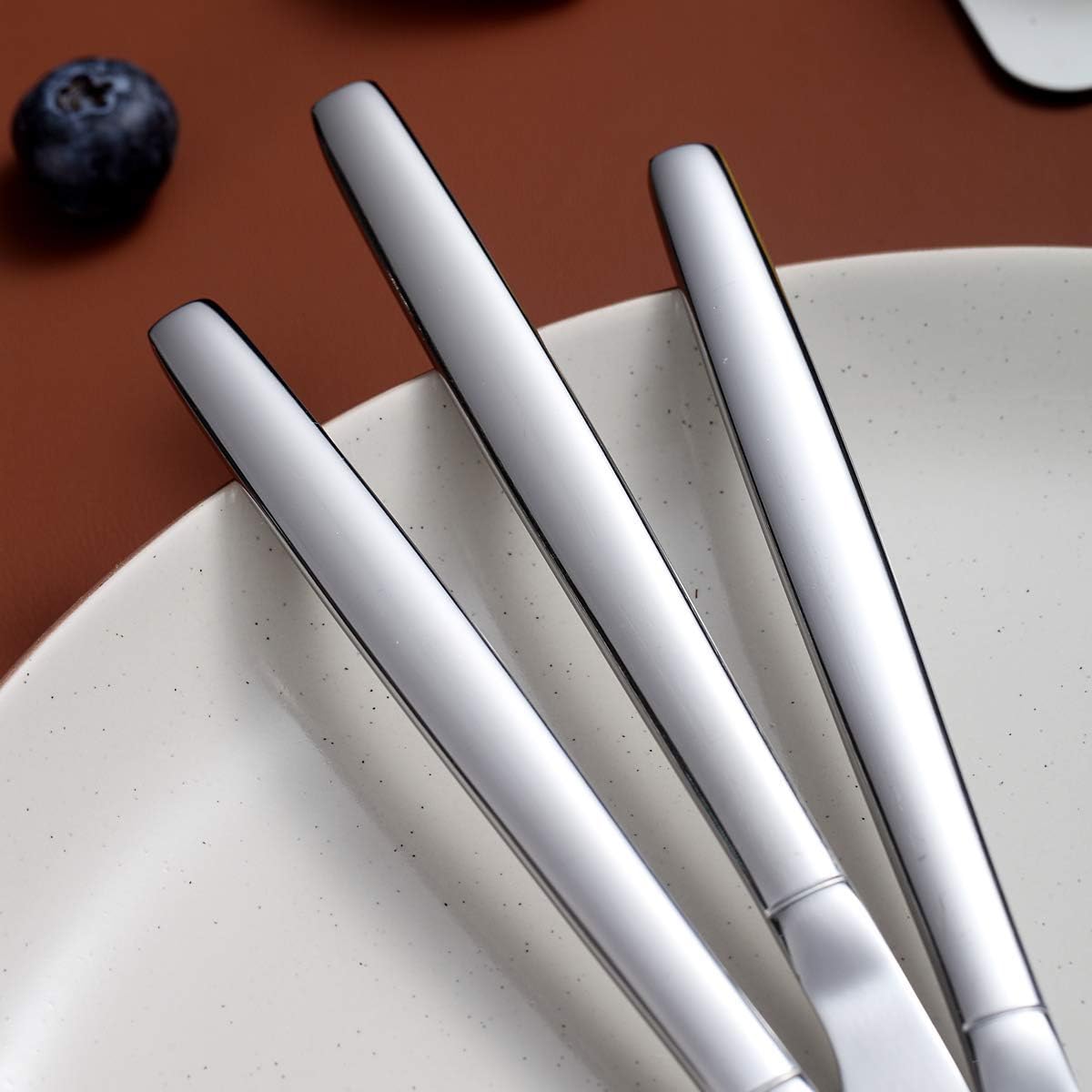 Berglander Dinner Knives Set Of 6, Stainless Steel Shiny Modern Dinner Knife, Butter Knife Table Knives Dishwasher Safe: Kitchen & Dining