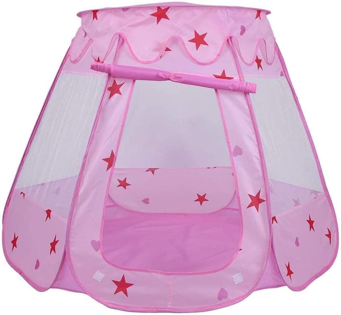 Portable Kids Play Tents Castle Premium Portable Pop Up Princess Prince Children Ball Pool Tent House Child Play Tent for Children Indoor Outdoor Use(Balls not include)