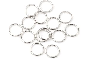 HDSupplies 200 Pieces - 14mm Jump Rings Silver Tone - 16 Gauge (1.2mm Thickness)