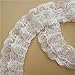 2 Meters Pleated Organza 2-Layer Lace Edge Trim Ribbon 6 cm Width White Trimmings Fabric Embroidered Applique Sewing Craft Wedding Bridal Dress Embellishment DIY Party Decoration Clothes Embroidery