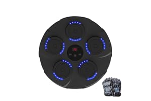 RASUNKAE Music Boxing Workout Machine Electronic Bluetooth Intelligent Boxing Target Pad, Wall Mount Boxing Trainer Pad Portable Home Workout Boxing Equipment