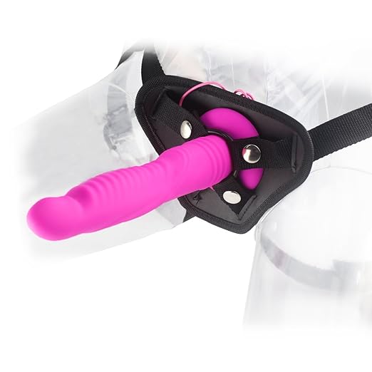 LIULIU Umschnalldildo Strap on Dildo Vibrator, Penis und Anus, Flexibler Vibrationsgurt am Gurt Dildo Taille einstellbar Dopp
