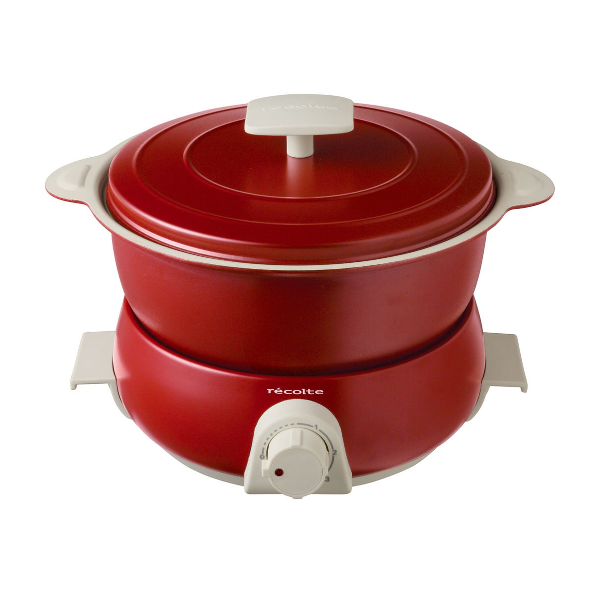 レコルト ポットデュオ フェット [ レッド/RPD-3 ] recolte POT DUO fete 電気鍋 マルチクッカー product image
