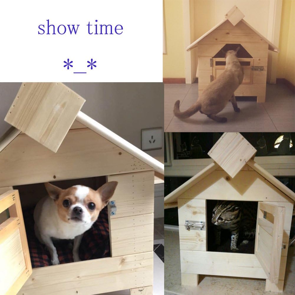 Amazon ペットハウス 屋外 室内 犬 猫 ドッグハウス 木製 屋根 小屋 犬舎 通気性を考慮し側面に窓 猫 コーギー チワワ ポメラニアン ビーグルなど適用 Shidahong 犬小屋 通販