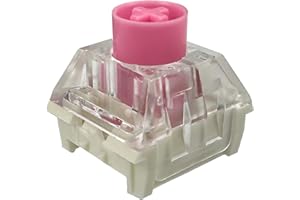 Silent Keyboard Switches,Kailh Box Silent Pink Switches for Mechanical Keyboard,3-pin 45gf Linear/Typing&Gaming/Waterproof Sw