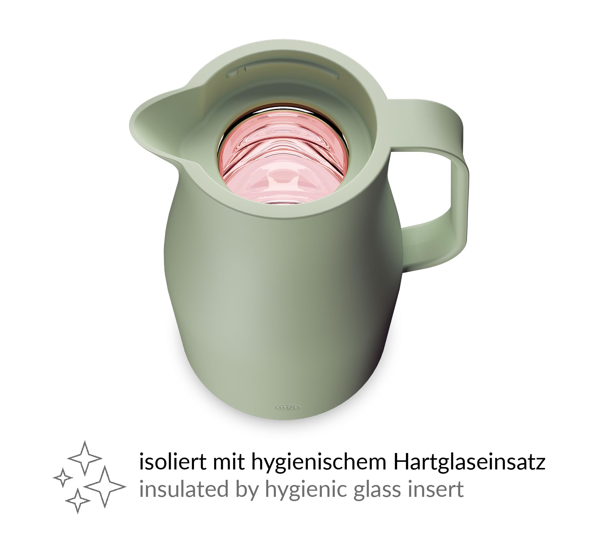 alfi ECONSCIOUS Isolierkanne 1,00 l, 12 h heiß, Hartglaseinsatz, fog green 3