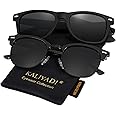 KALIYADI Polarized Sunglasses for Men and Women Semi-Rimless Frame Driving Sun glasses UV Blocking