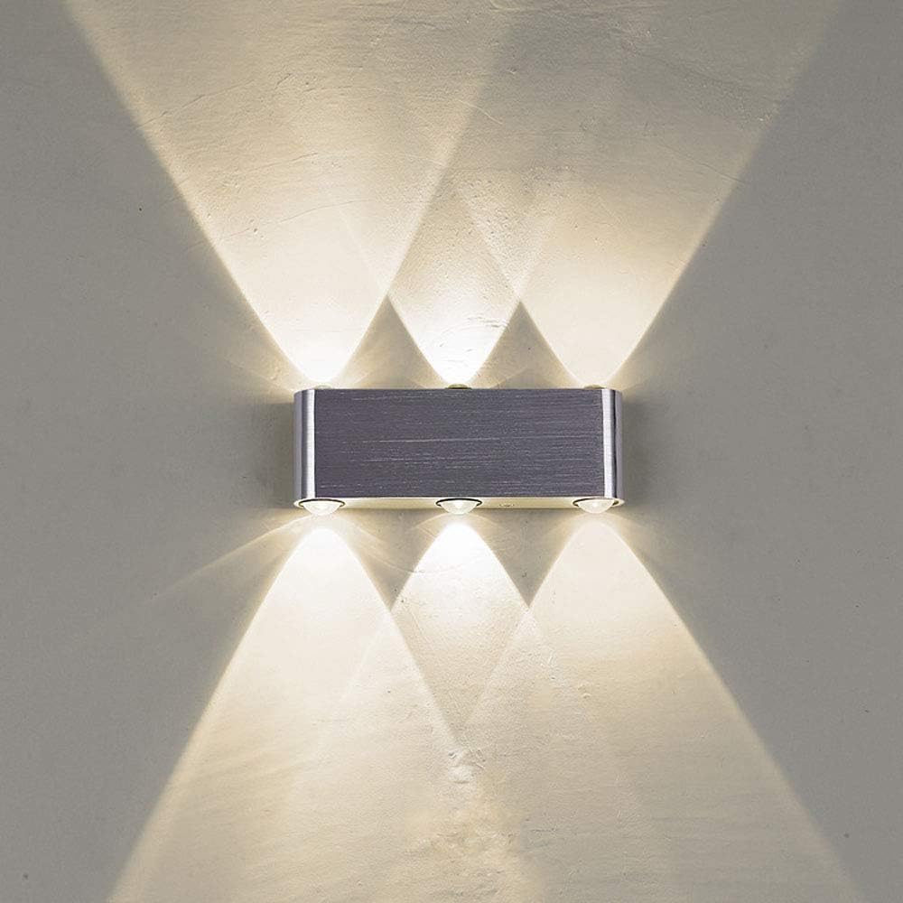 RUXMY Modern led wall lamp, European minimalist geometric color lighting bedside night light for living room bedroom background decorative wall lamp,warmlight [Energy Class A]