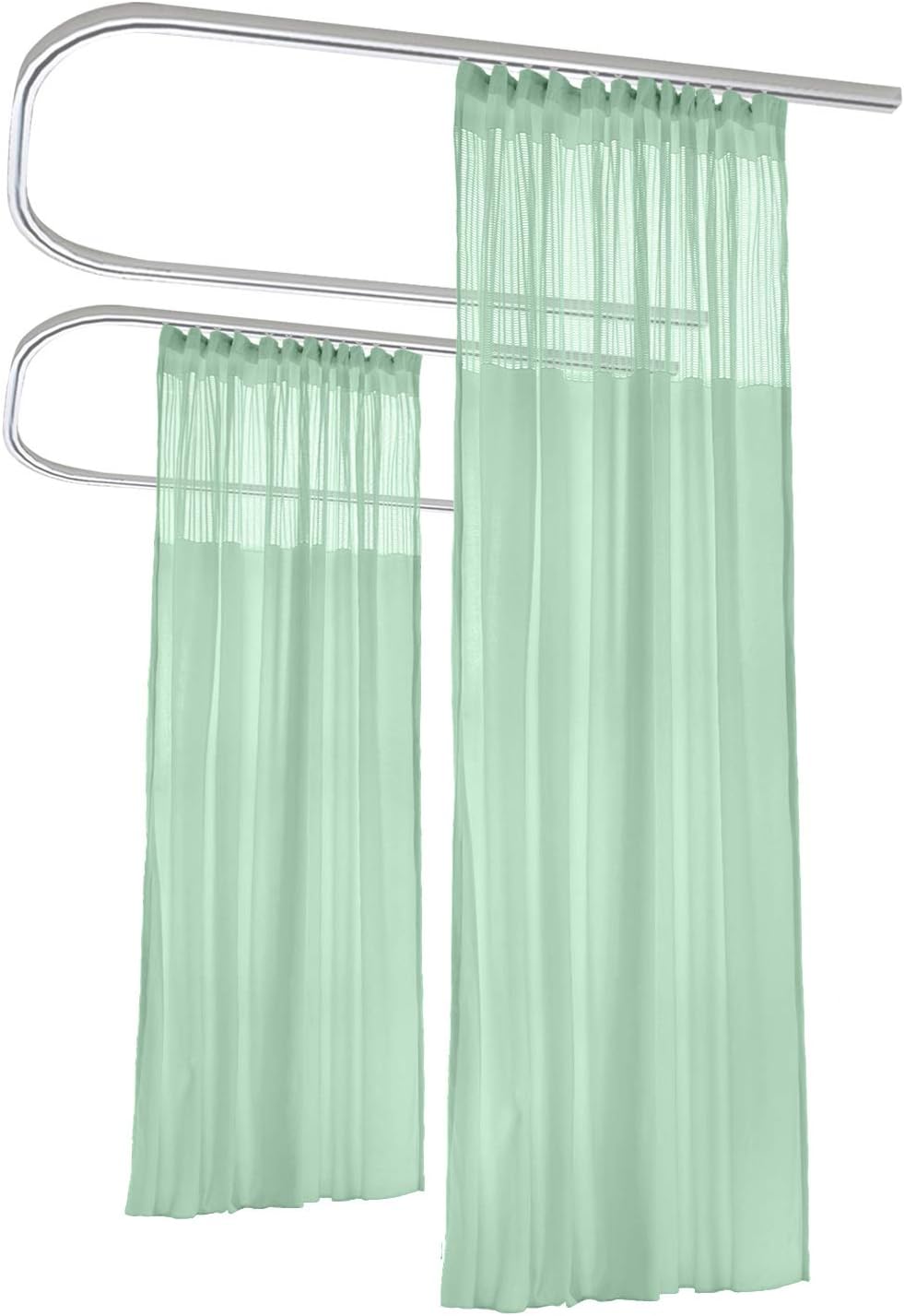 Macochico Green Medical Curtains Privacy Hospital Cubicle Curtain with