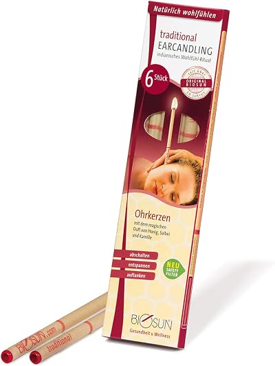 Biosun Hopi Ear Candles 3 Pairs - 3pair Natural Bees Wax Honey Oil Linen