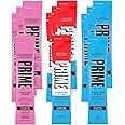 Prime Hydration+ Sticks Variety Pack - ICE POP, BLUE RASPBERRY, STRAWBERRY WATERMELON | Electrolyte Drink Mix | Easy Open Single-Serving Sticks | Caffeine Free| Gluten Free | Prime Hydration Drink Sticks (9 Count Assortment)