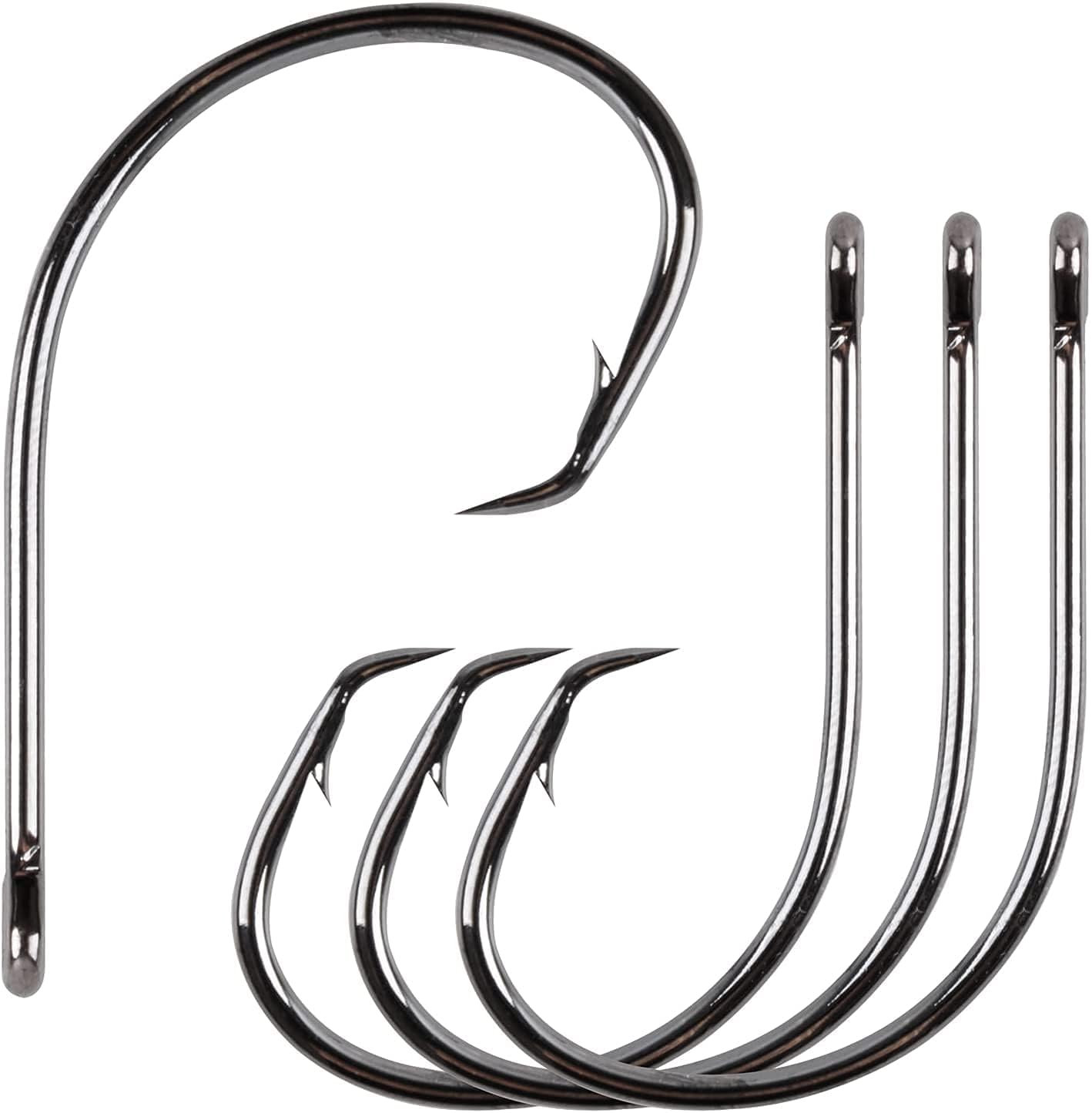 Fishing Hooks Ultra Point Circle Hooks,50PCS High Carbon Steel Offset Inline Octopus Sharp Hooks Live Bait Hooks Saltwater Fishing Accessories(3/0)