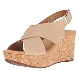 Clarks Women's Annadel Eirwyn Wedge Sandal, Sand