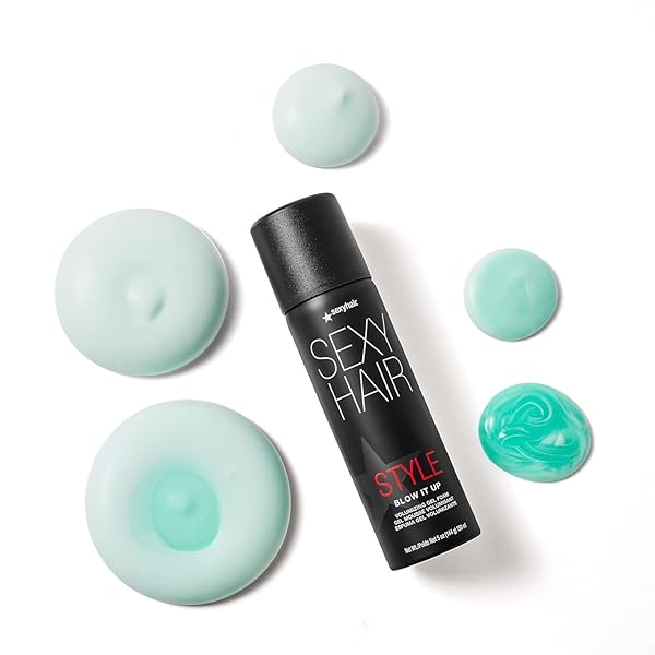 SEXYHAIR STYLE BLOW IT UP VOLUMIZING GEL FOAM, 5 OZ | UP TO 50% MORE VOLUME | ADDS SHINE