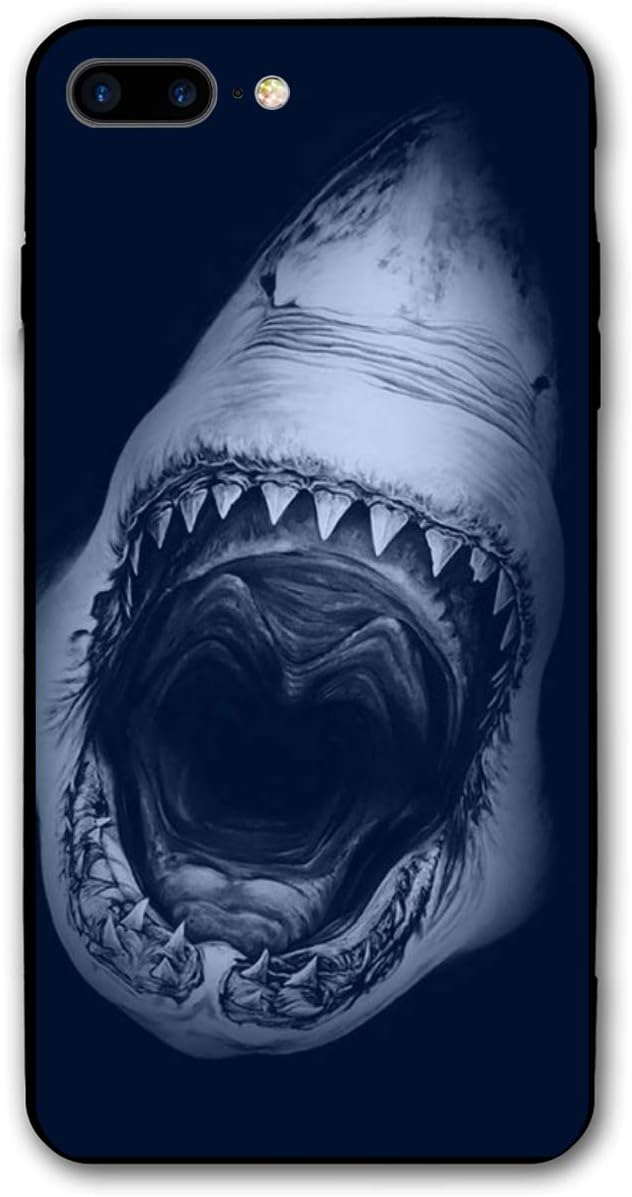 Adetad 5.5Inch iPhone 8 Plus Case Shark Print Anti-Scratch Shock Proof Hard PC Protective Case Cover
