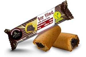 Ambrozia Vegan Snack Bars – Healthy Snack Plum-Filled Bar | Clean-Label, No Added Sugar, Handcrafted in EU | Healthy Romanian-Inspired Fruit Bar for Kids & Adults | 5 x 60g Individually Wrapped