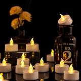 Nancia Battery Operated Flameless Tea Lights 24 Pack Warm Flicker view 3