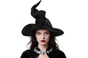 Leuceiy Halloween Witch Hat, Adult Witch Hats for Women, Large Wizard Hat Cosplay Party Costume Accessories