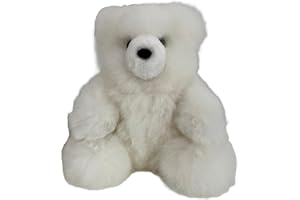 Handmade Baby Alpaca Teddy Bear – Soft Stuffed Animal Toy, 100% Alpaca Fur Plush – Peruvian Gift, Artisanal Cuddly Keepsake
