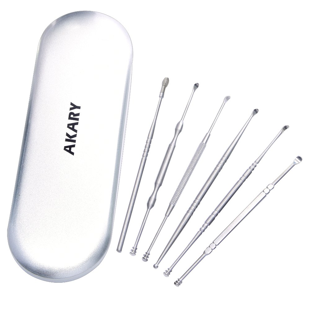 AKARY Ear Pick, 6pcs Ear Cleaning Tool Medical Grade Ear Hygiene Care