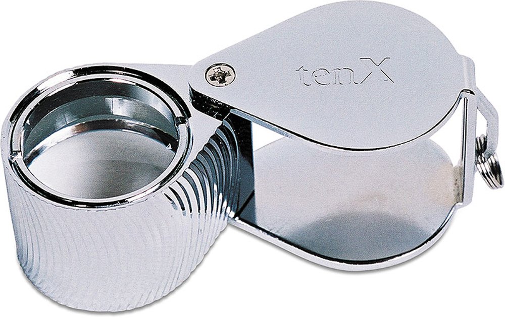 Eurotool Silver Tone Diamond Cut Eye Loupe For Jewelers 10x Magnification Power