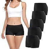 SAYCELI Womens Boy Shorts Underwear - No Show Seamless Boyshort Panties Stretch Boxer Briefs for Ladies Pack