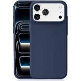 Naviang Tech-Woven iPhone 17 Pro Case, MagSafe Compatible (Navy Blue) | High-density woven fabric with TPU frame, built-in magnetic ring, Camera Control button, and raised screen and camera edges.