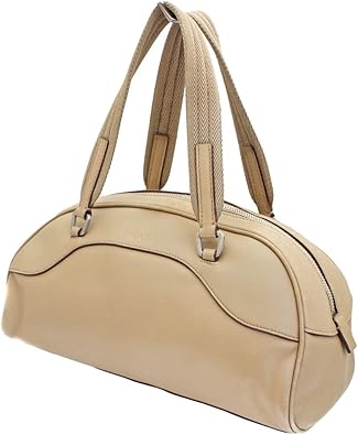 Amazon Prada プラダ レザー ミニボストンバッグハンドバッグ ベージュ鍵付き キーホルダー付きメンズ レディース 中古 Prada プラダ シューズ バッグ