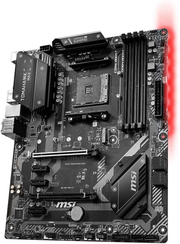 MSI B450 TOMAHAWK MAX Motherboard ATX, AM4, DDR4, LAN, USB 3.2 Gen2, TYPE-C, M.2, RGB Mystic Light Sync, HDMI, DVI-D, AMD RYZEN 1st, 2nd and 3rd Gen Ready - Image 5