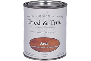Tried & True Java Stain & Finish, Pint - Linseed Oil Wood Stain, Perfect for Home Improvement, Furniture, & Kitchen Wood Projects, Natural Wood Stain & Oil Finish, Pigmented Danish Oil