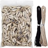 INSPIRELLE 8 Ounces (160~220pieces) Natural Spiral Cowrie Shell Beads Cut Sea Shell Connectors Beach Seashells Cowrie Shell Charms for Jewelry Making (Gray 0.7"-0.86")