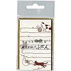 越前和紙のふせん ねこの毛糸あそび