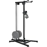 VIVITORY LAT Pull Down and Low Row Cable Machine | 16 Height Adjustable Pulley System for Full Body Training, 400 LBS Max Weight Capacity with Extra Handle for Home Gym Use