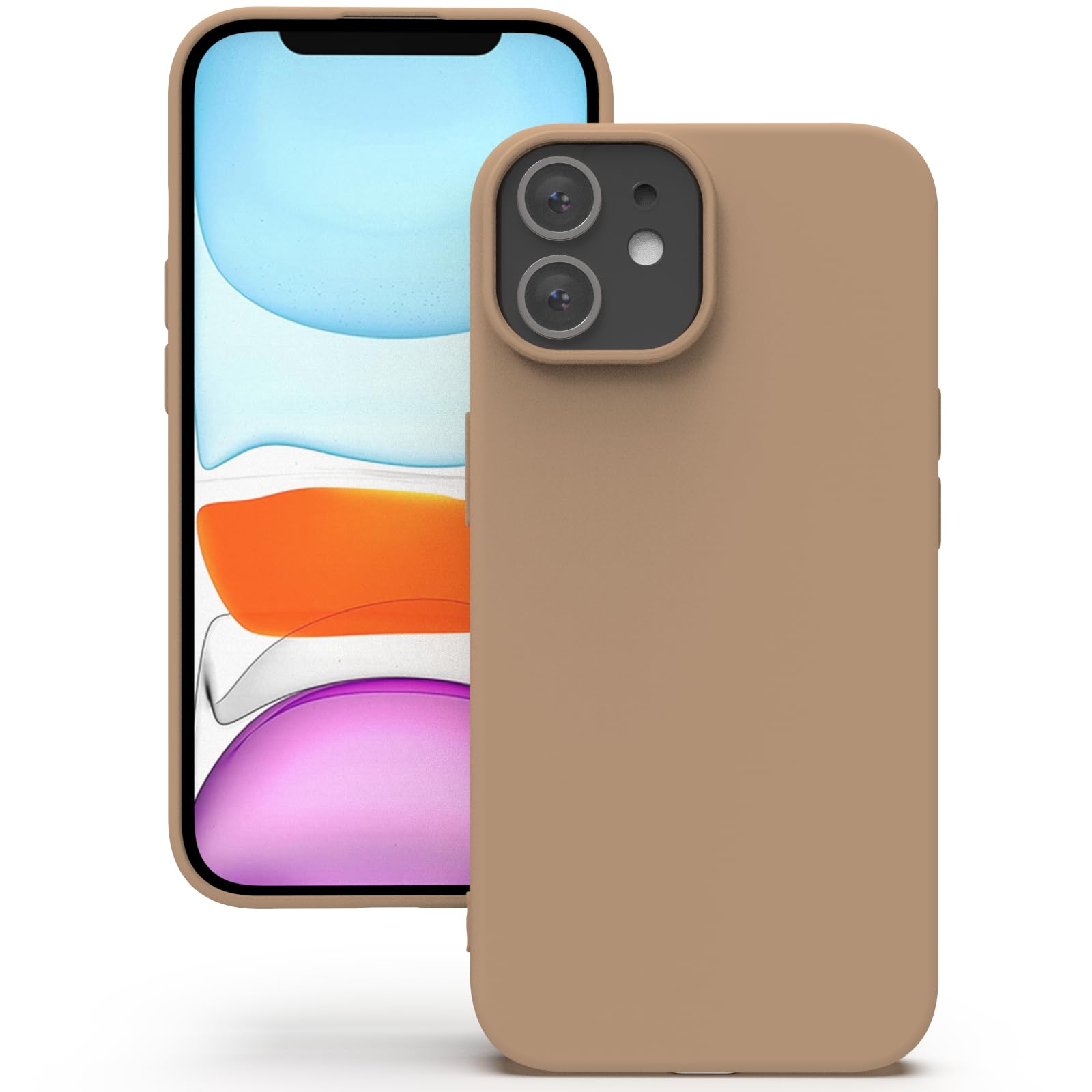 YATWIN Silicone Case for iPhone 11, Soft-Touch, Shockproof, DustProof, Antiskid Full Body Armour Phone Cover for Apple iPhone 11 - Milk Tee