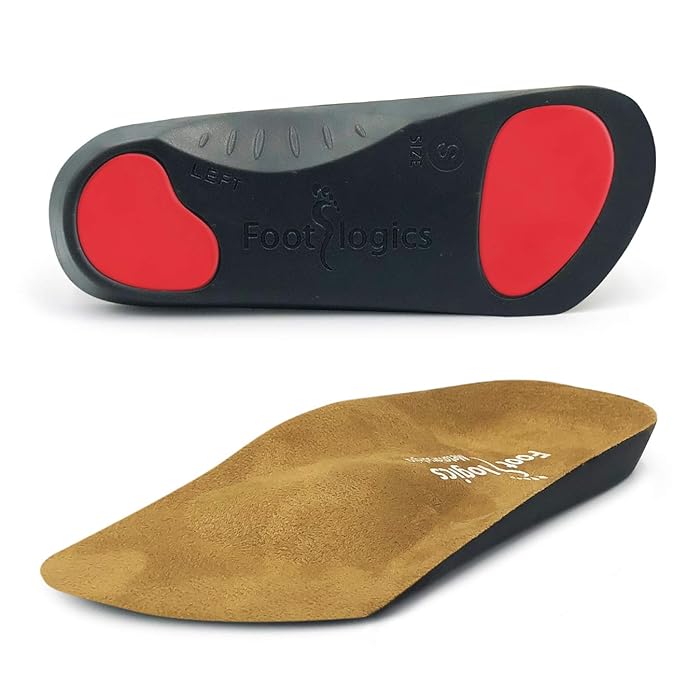 Buy Footlogics 3/4 Length Orthotic Shoe Insoles with Builtin Raise for Ball of Foot Pain