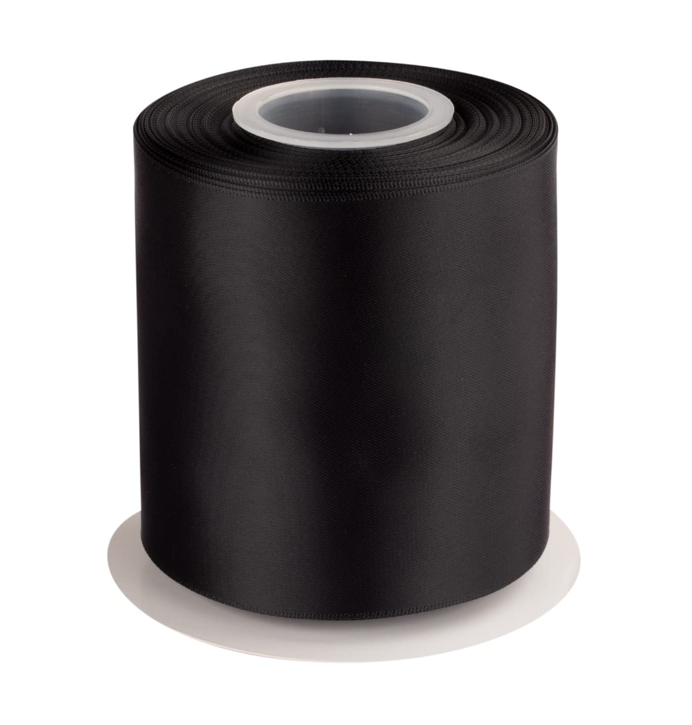 Double Faced Satin Ribbon, 100mm X 22M, Solid Polyester Craft Ribbon, Perfect for Gift Wrapping, Crafts, Wedding Party Ceremony Decoration, Floral Arrangement, Sewing (Black)