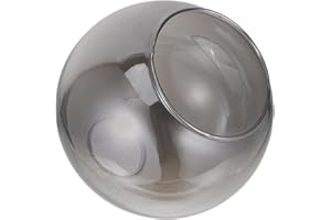 Artibetter Glass Ball Shaped Lampshade Cover 15cm Smoky Gray Glass Lamp Cover for E27 Hanging Pendant Light