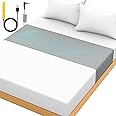 Grounding Mat for Bed 90% Organic Cotton+10% Pure Silver Fiber, Grounding Fitted Sheets for All Mattress Sizes, with Static grounding Cord and Test Pen (Gray, 105.3 * 23.4 inch)
