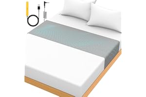 TWK Grounding Mat for Bed 90% Organic Cotton+10% Pure Silver Fiber, Grounding Fitted Sheets for All Mattress Sizes, with Static grounding Cord and Test Pen (Gray, 105.4 * 23 inch)