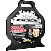 Freud Pro Dado Set with Premium Tico Hi-Density Carbide Crosscutting Blend for Maximum Performance - 8" Diameter, 12 Teeth, 5/8" Arbor, 6000 Max RPM - SD208S