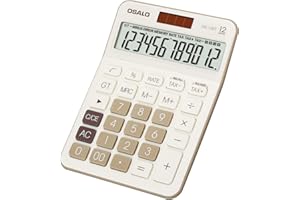 Pendancy 12 Digit Office Calculator Desktop with Tax+/- for Advanced Tax Calculation, Large LCD Display Big Buttons, Dual Power Durable Portable Design, for Financial Accounting Business Use