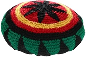 Rainbow Rasta Hat, Wool Knit Rasta Hat Reggae Jamaican Cap, Hippie Slouchy Baggy Cap with Rasta for Men Women